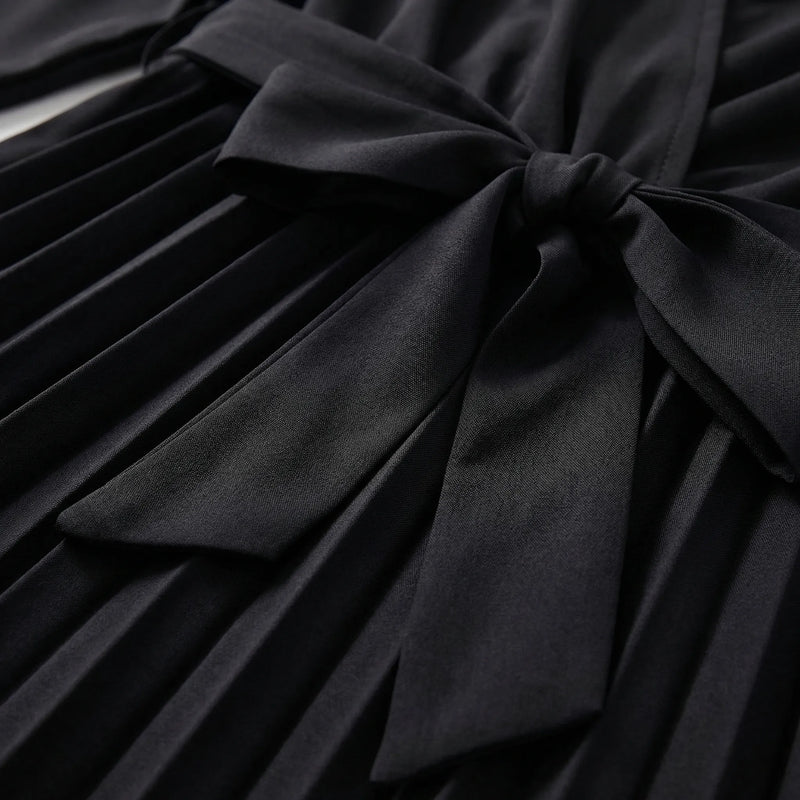Pleated Maxi Dress With Lantern Sleeves - Ashley