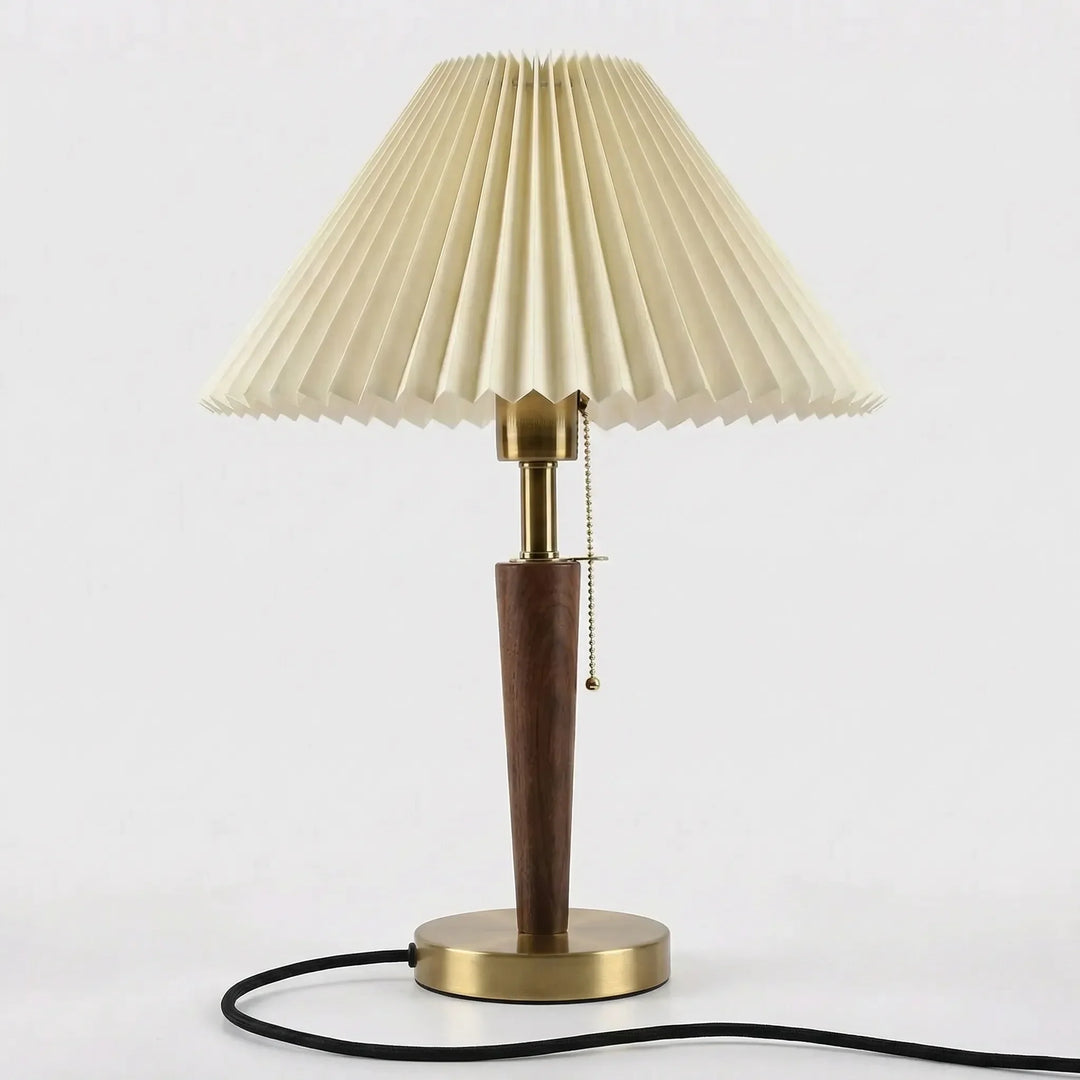 Pleated Shade Retro Table Lamp -  Plyssera