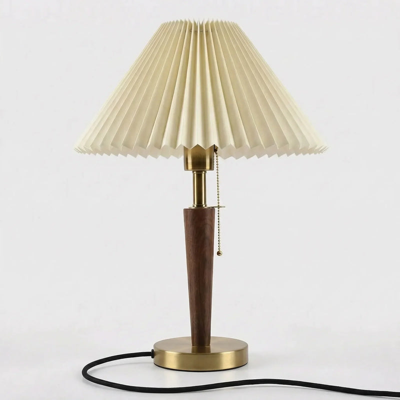 Pleated Shade Retro Table Lamp -  Plyssera