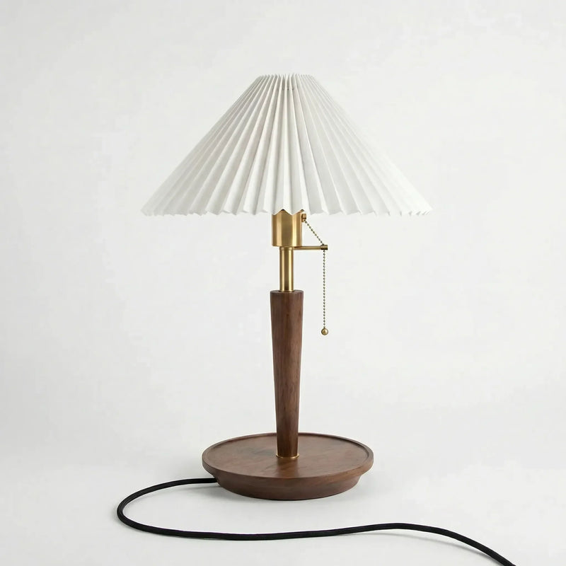 Pleated Shade Retro Table Lamp -  Plyssera