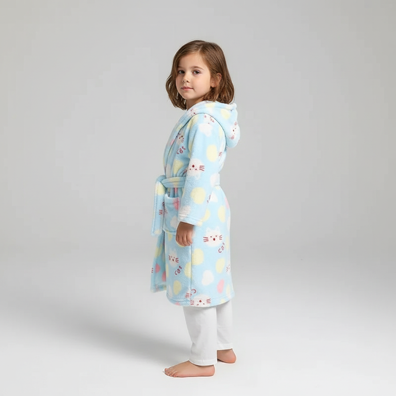 Plüschiger Kindermorgenmantel - CozyWrap