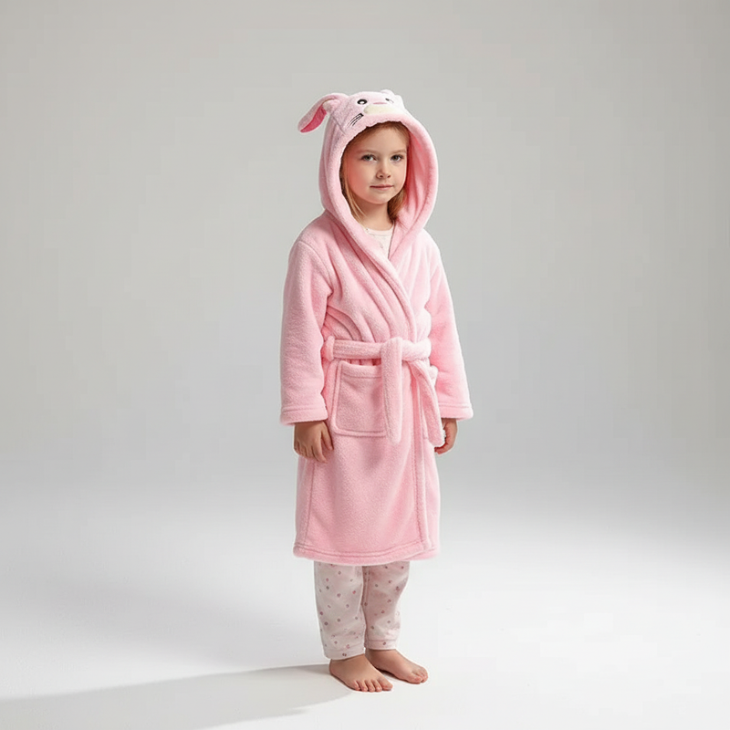 Plüschiger Kindermorgenmantel - CozyWrap