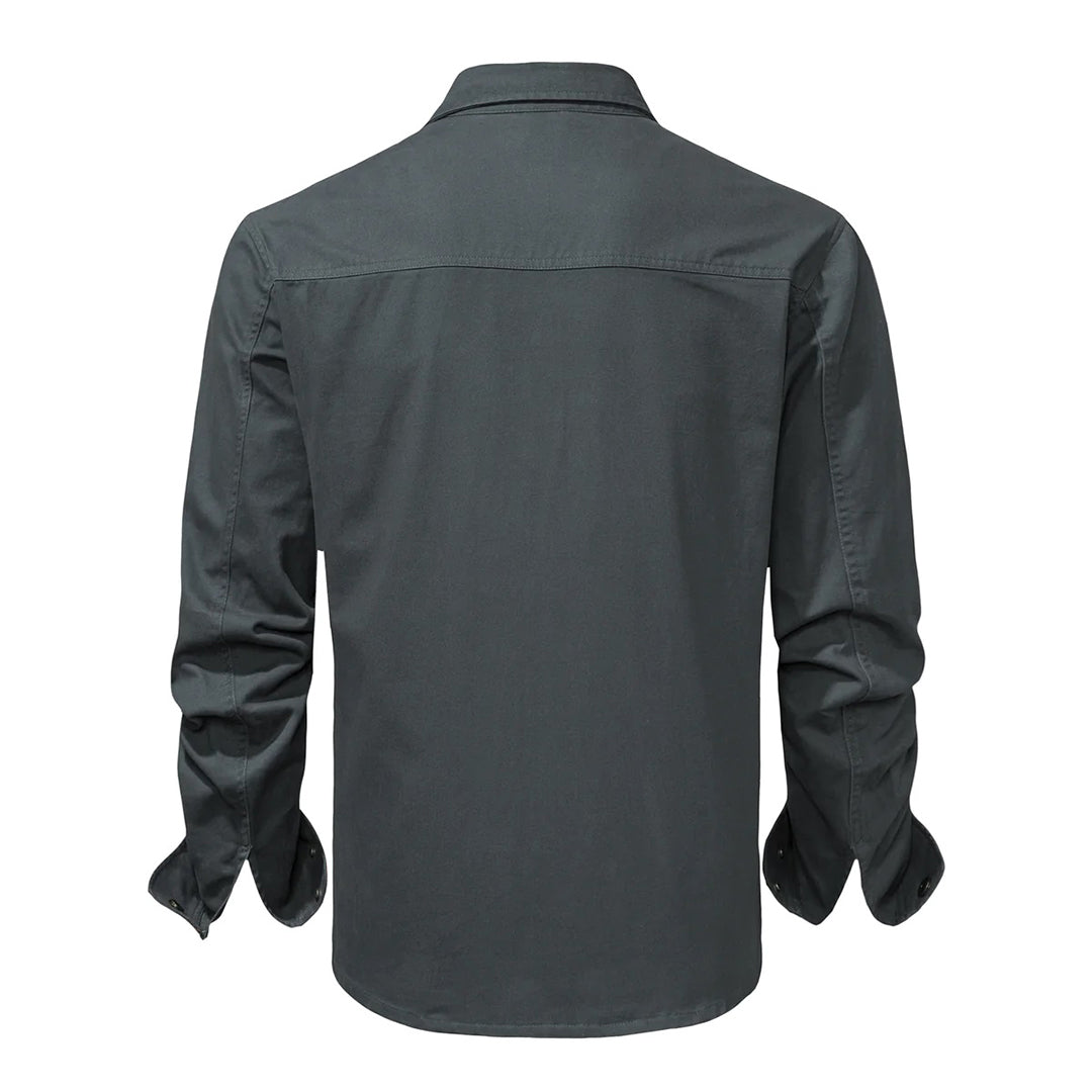 Stylisches Herrenhemd mit kontrastierenden Details – Ruben