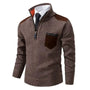 Herren Pullover mit Edge-Zipper-Neck und langem Arm – Cedric