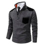 Herren Pullover mit Edge-Zipper-Neck und langem Arm – Cedric