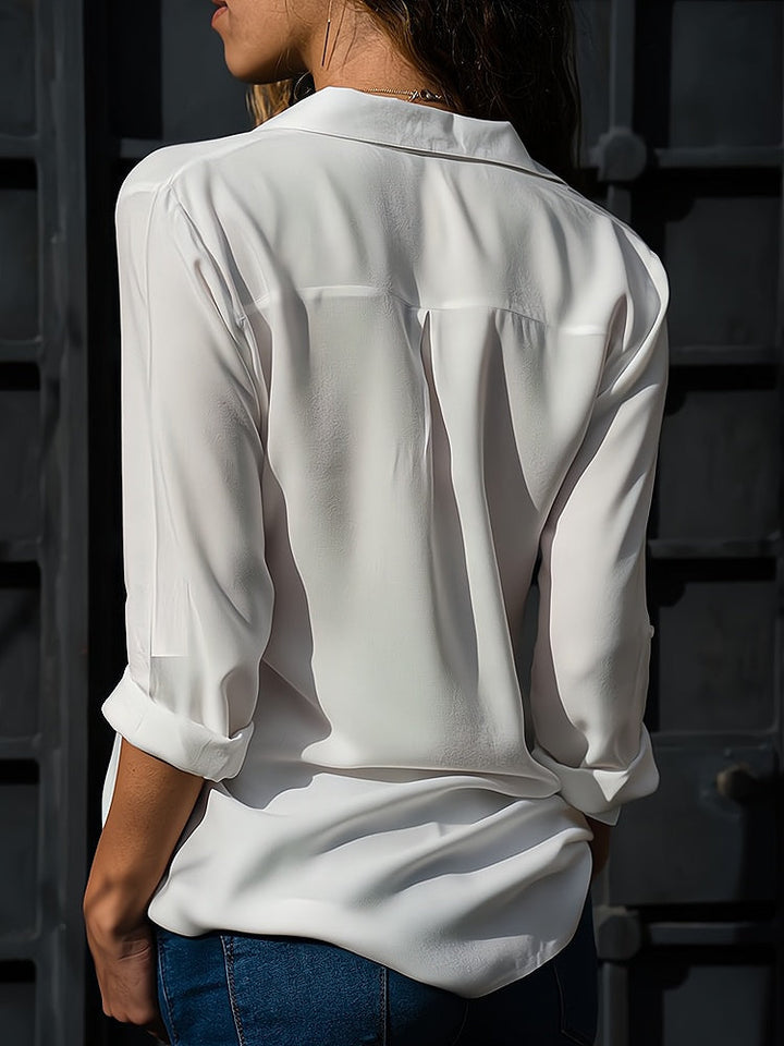 Lockeres Damen-Bluse mit Knopfleiste – Isabella