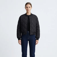 Quilted Cropped Bomber Jacket - Marcella