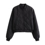 Quilted Cropped Bomber Jacket - Marcella