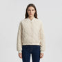 Quilted Cropped Bomber Jacket - Marcella