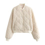 Quilted Cropped Bomber Jacket - Marcella