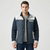 Quilted Front Panel Men's Jacket - Kenneth