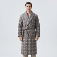 Quilted Three-Layer Long Dressing Gown - Wade