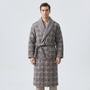 Quilted Three-Layer Long Dressing Gown - Wade