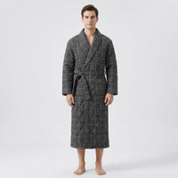 Quilted Three-Layer Long Dressing Gown - Wade