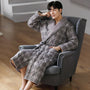 Quilted Three-Layer Long Dressing Gown - Wade