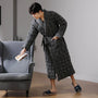 Quilted Three-Layer Long Dressing Gown - Wade