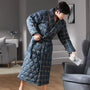 Quilted Three-Layer Long Dressing Gown - Wade