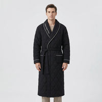 Quilted Three-Layer Long Dressing Gown - Wade