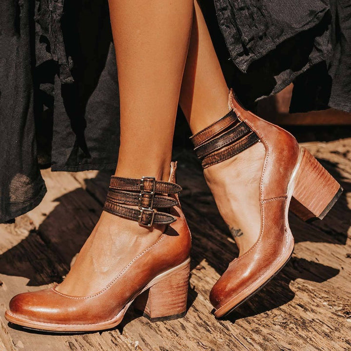 Komfortable & stilvolle Damen Lederschuhe mit rutschfester Sohle – Amalia