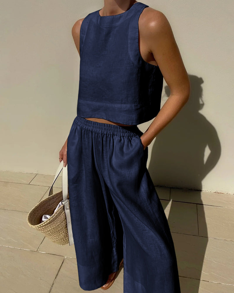 Relaxed Fit Matching Top And Trouser Set - Gina