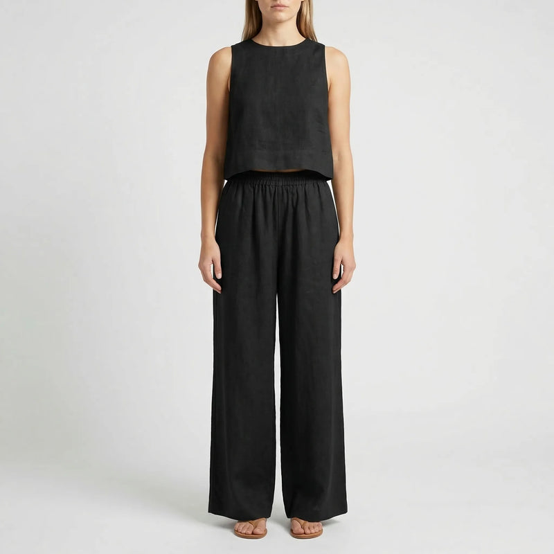 Relaxed Fit Matching Top And Trouser Set - Gina