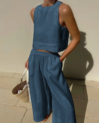 Relaxed Fit Matching Top And Trouser Set - Gina