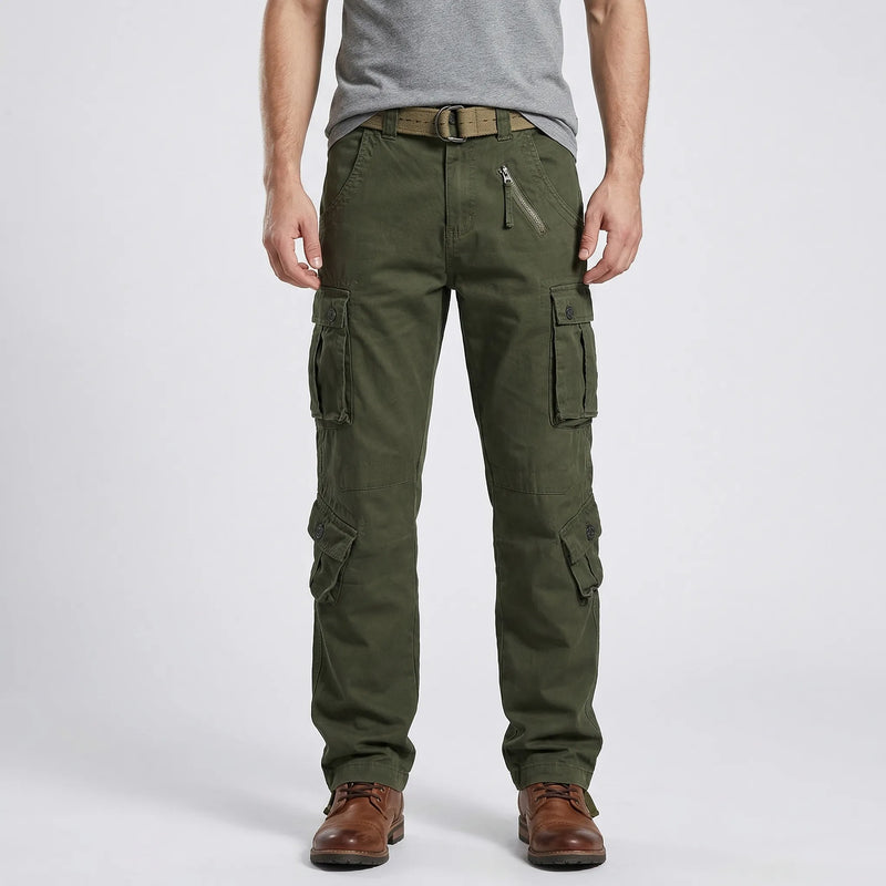 Relaxed Fit Multi-Pocket Cargo Trousers - Shane