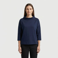 Relaxed Fit Roll-Neck Women's Top - Joanne