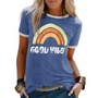 Relaxed Women's Top With A Rainbow Motif - Mable