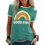 Relaxed Women's Top With A Rainbow Motif - Mable