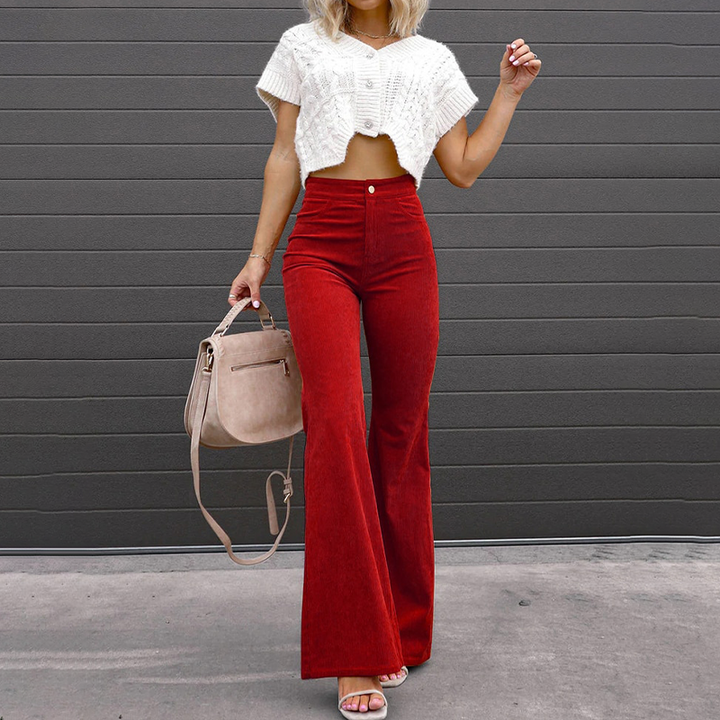 Retro-Inspired Flared Women's Trousers - Kristin
