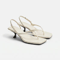 Retro-Riemchensandalen Mit Absatz Und Eckiger Zehenpartie - Laura