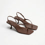 Retro-Riemchensandalen Mit Absatz Und Eckiger Zehenpartie - Laura