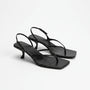 Retro-Riemchensandalen Mit Absatz Und Eckiger Zehenpartie - Laura