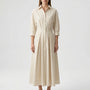 Retro Collar Belted A-Line Dress - Kendra
