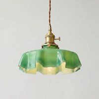 Retro French-Style Pendant Lamp With Scalloped Shade -  Lumettis