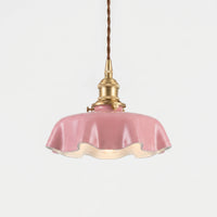 Retro French-Style Pendant Lamp With Scalloped Shade -  Lumettis