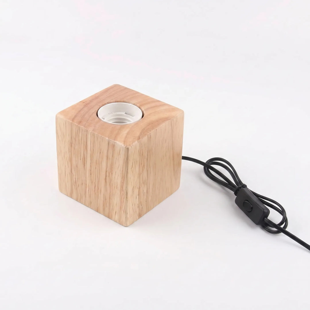 Retro Geometric Wooden Lamp Base -  Lumvorra