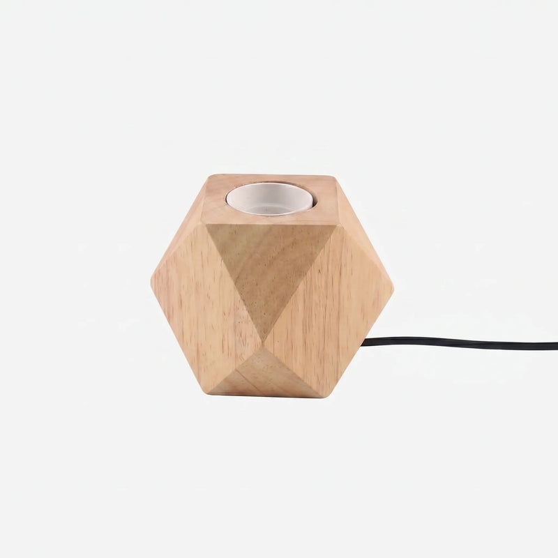Retro Geometric Wooden Lamp Base -  Lumvorra