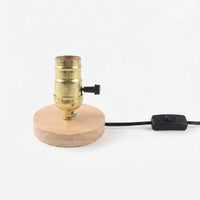 Retro Geometric Wooden Lamp Base -  Lumvorra