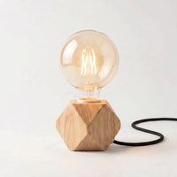 Retro Geometric Wooden Lamp Base -  Lumvorra