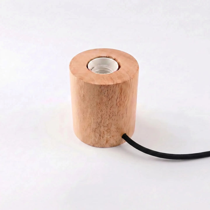 Retro Geometric Wooden Lamp Base -  Lumvorra