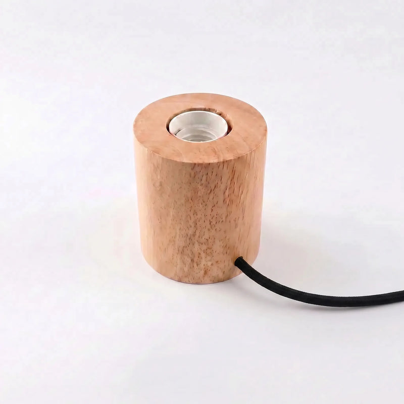 Retro Geometric Wooden Lamp Base -  Lumvorra
