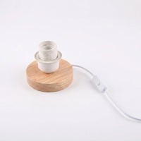 Retro Geometric Wooden Lamp Base -  Lumvorra