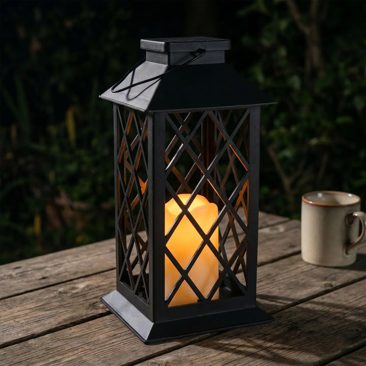 Retro Solar-Powered Candle Lantern -  Solanterra