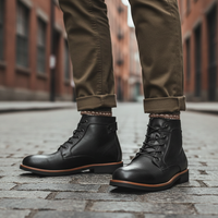 Retro Knöchelhohe Lederstiefel - Timothy