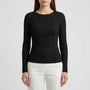 Ribbed Fitted Long Sleeve Crop Top - Kimberly