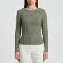Ribbed Fitted Long Sleeve Crop Top - Kimberly