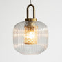 Ribbed Glass Pendant Ceiling Light -  Striolight