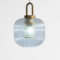 Ribbed Glass Pendant Ceiling Light -  Striolight
